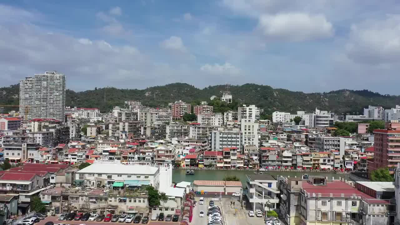 海水大潮下的沙坡尾视频素材