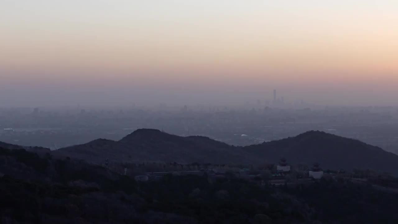 北京CBD和电视塔日出全景211113视频素材