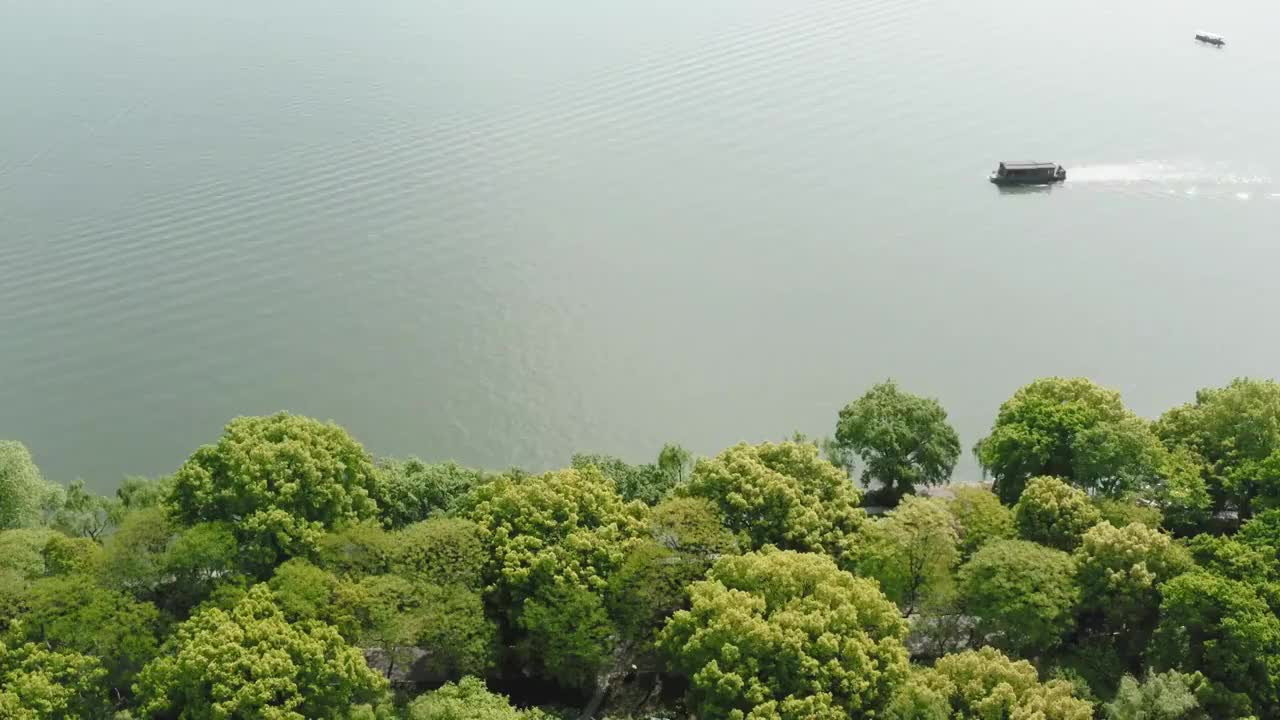 航拍杭州西湖风光视频素材