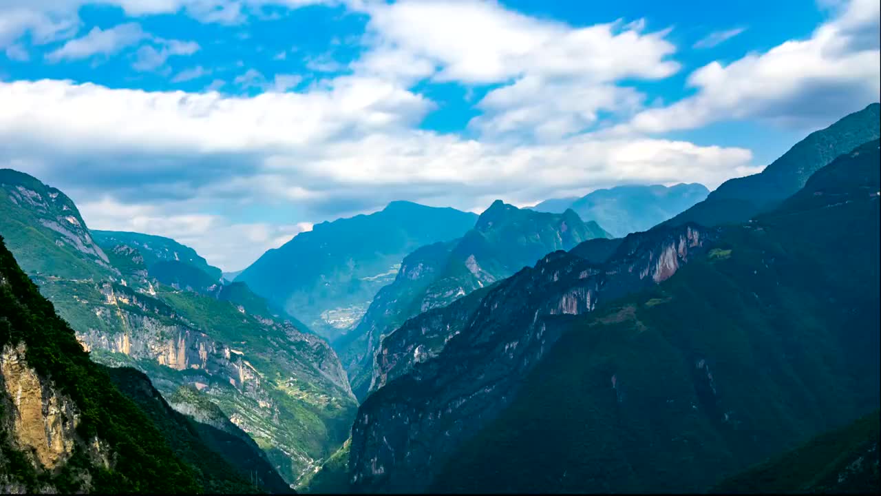 重庆巫溪兰英大峡谷风光延迟视频素材