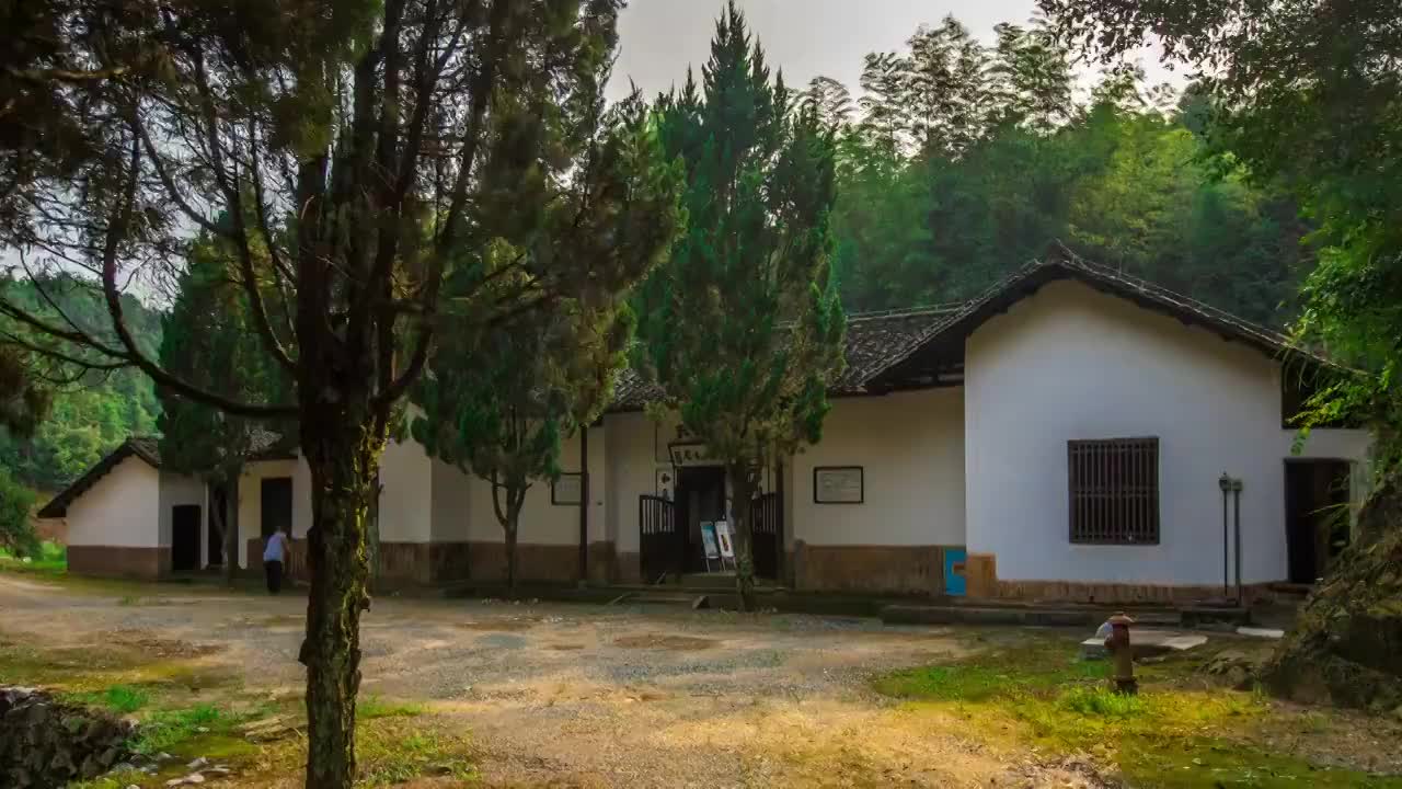 长沙市柳直荀烈士故居景点延时摄影视频素材