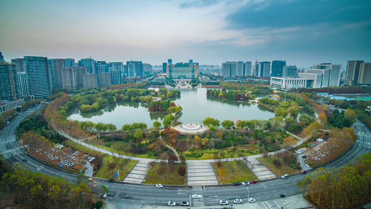 临沂市五洲湖延时视频素材