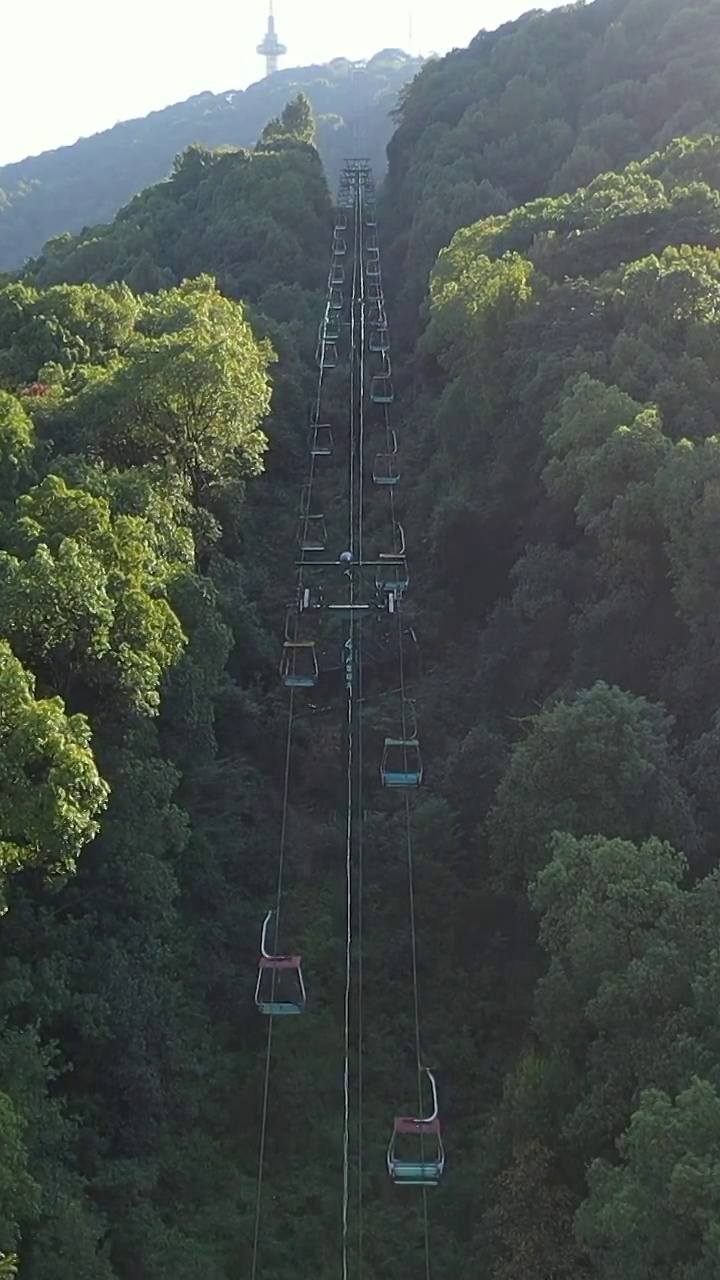 航拍湖南长沙岳麓山风光视频素材