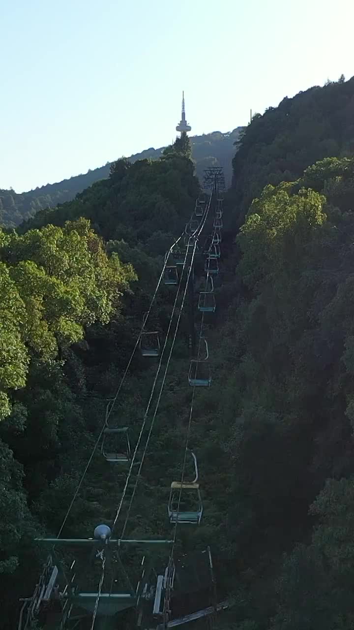 航拍湖南长沙岳麓山风光视频素材