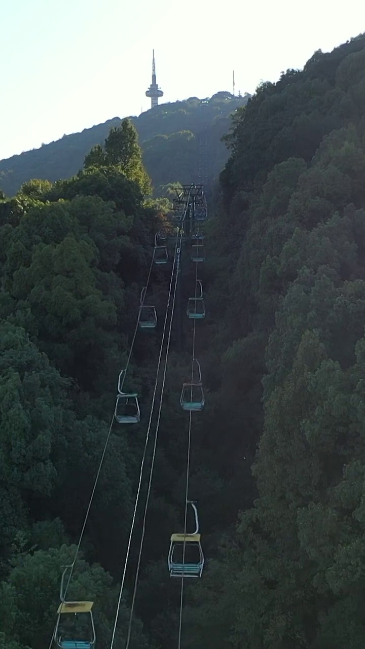 航拍湖南长沙岳麓山风光视频素材