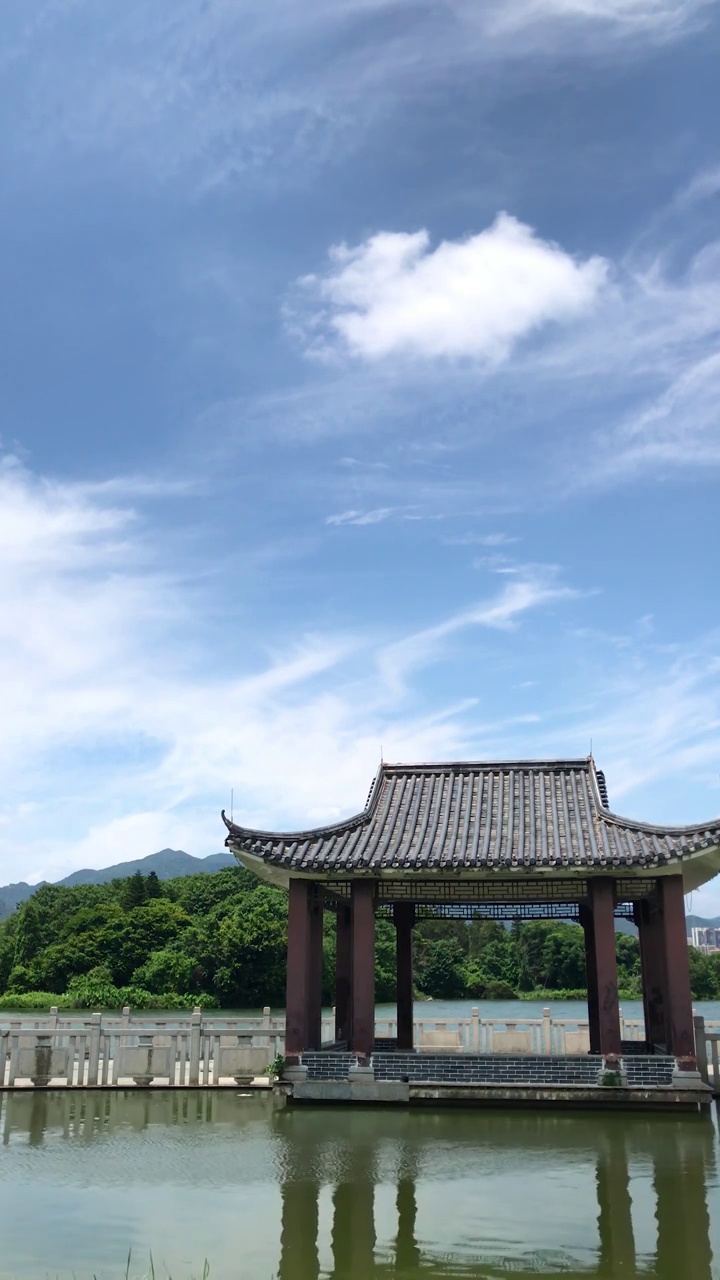 广东清远飞来湖公园风景视频素材