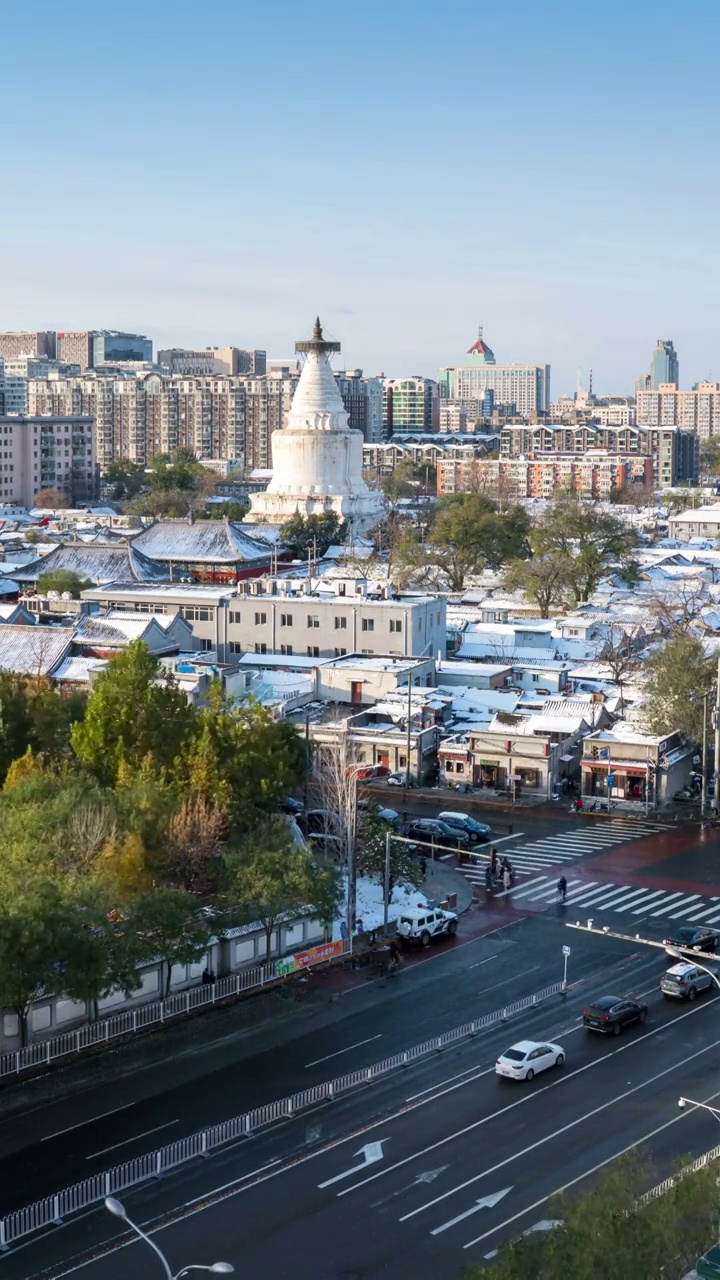 北京白塔寺风景视频素材