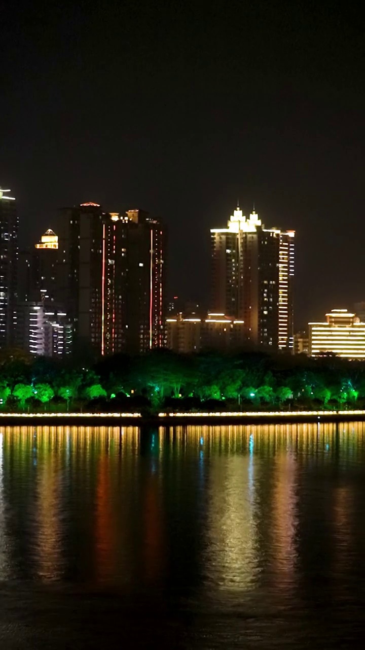 广东清远北江城市夜景视频素材