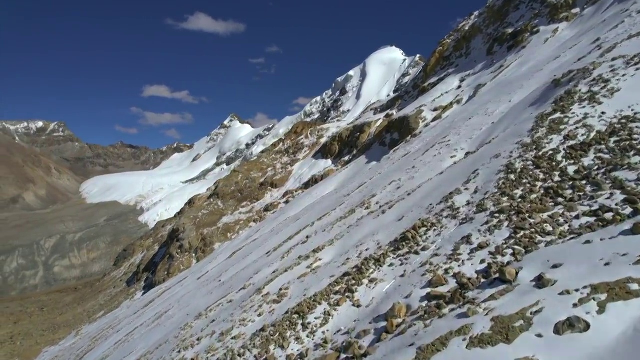 西藏当雄廓琼岗日冰川雪山风光视频素材