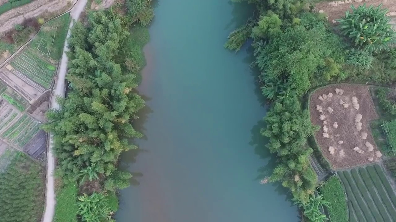 航拍福建南靖云水谣土楼视频素材