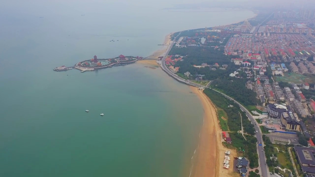 蓬莱，八仙渡（八仙过海景区）视频素材