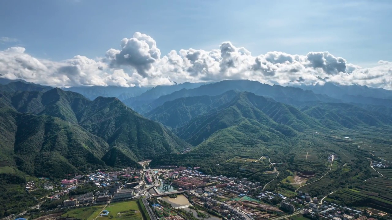 陕西太白山秋季航拍视频素材