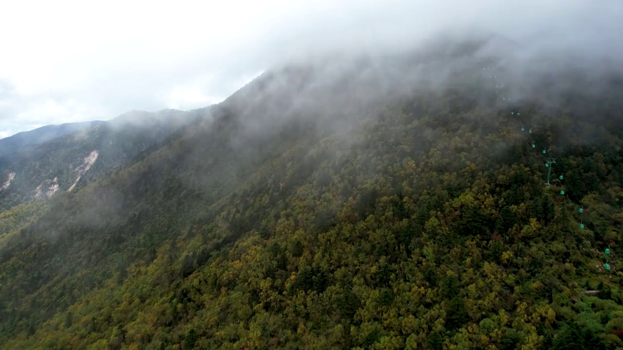 陕西太白山秋季航拍视频素材