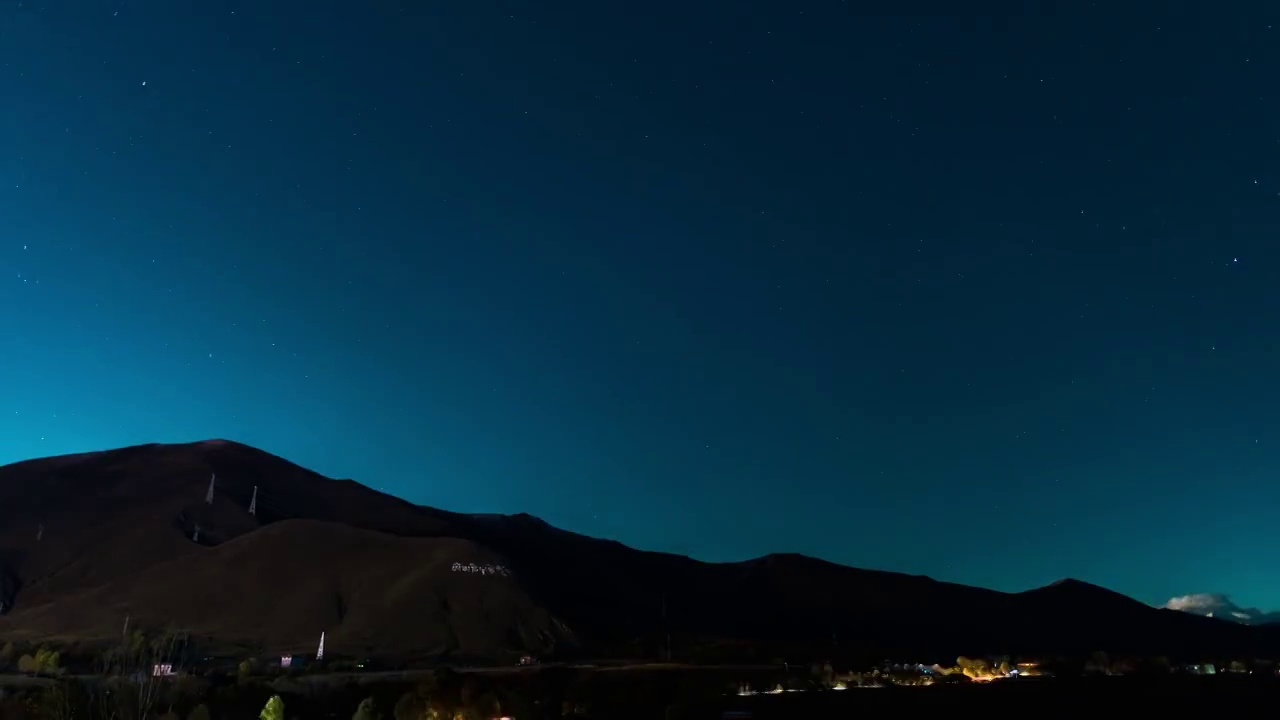 中国四川甘孜川西风光银河星轨延时视频视频素材