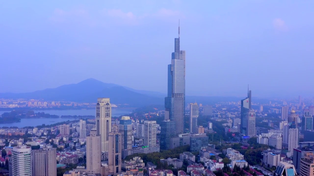 航拍南京现代城市风光视频素材