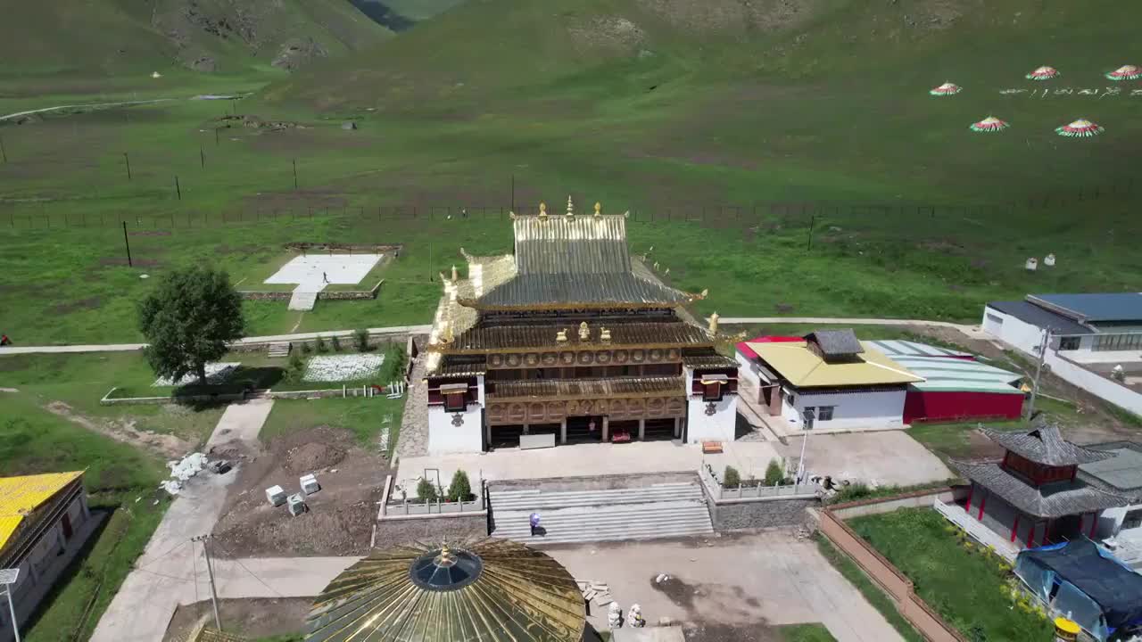 阿柔大寺 航拍全景环绕视频素材