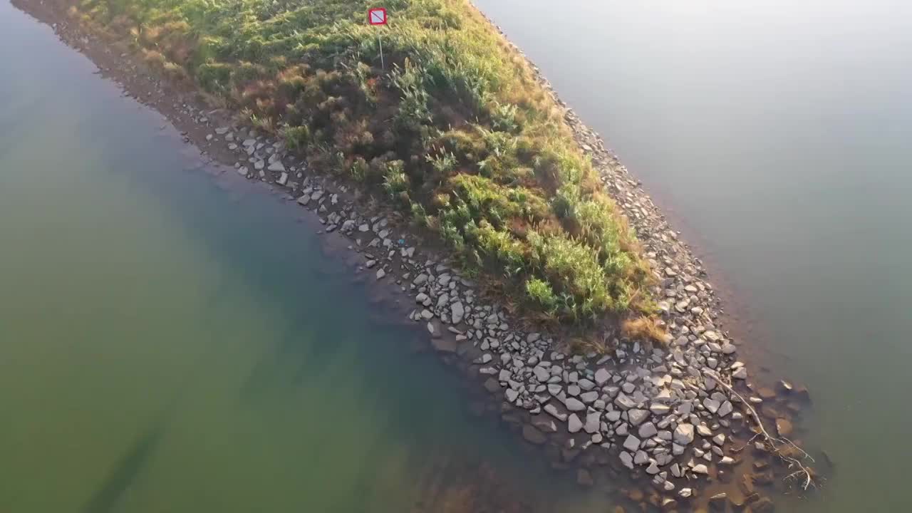 浏阳河上的叶子磨盘洲（六）视频素材