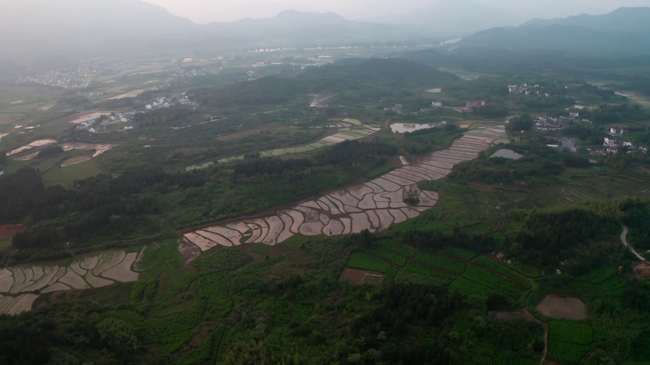 安徽省宣城市桃花潭风景区航拍风光视频素材