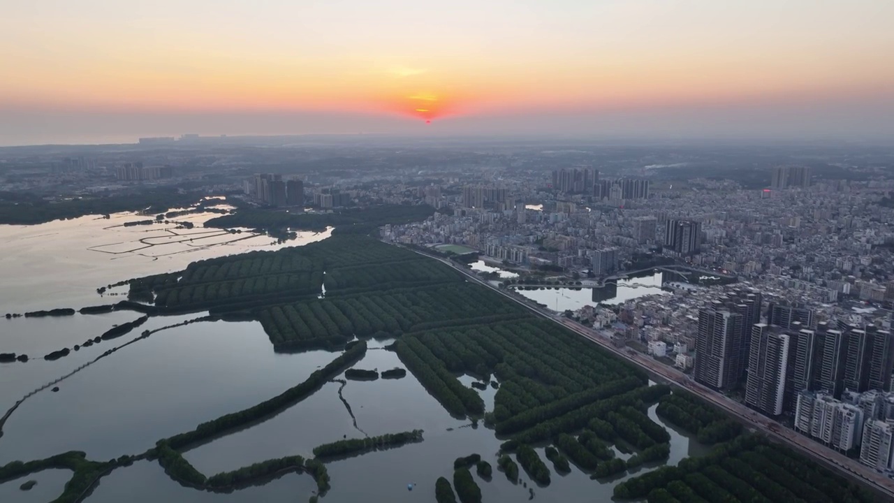 水东湾日落视频素材