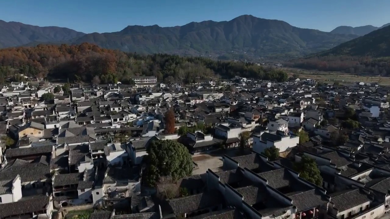 安徽黟县宏村秋景视频素材