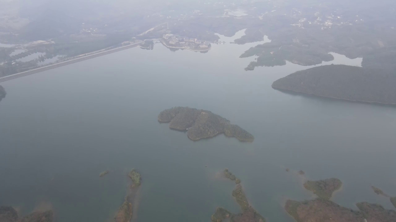 广德卢村水库航拍视频下载