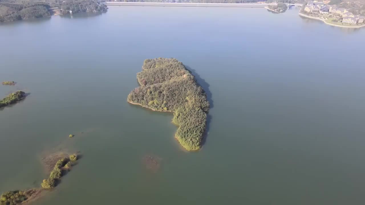 广德卢村水库航拍视频素材