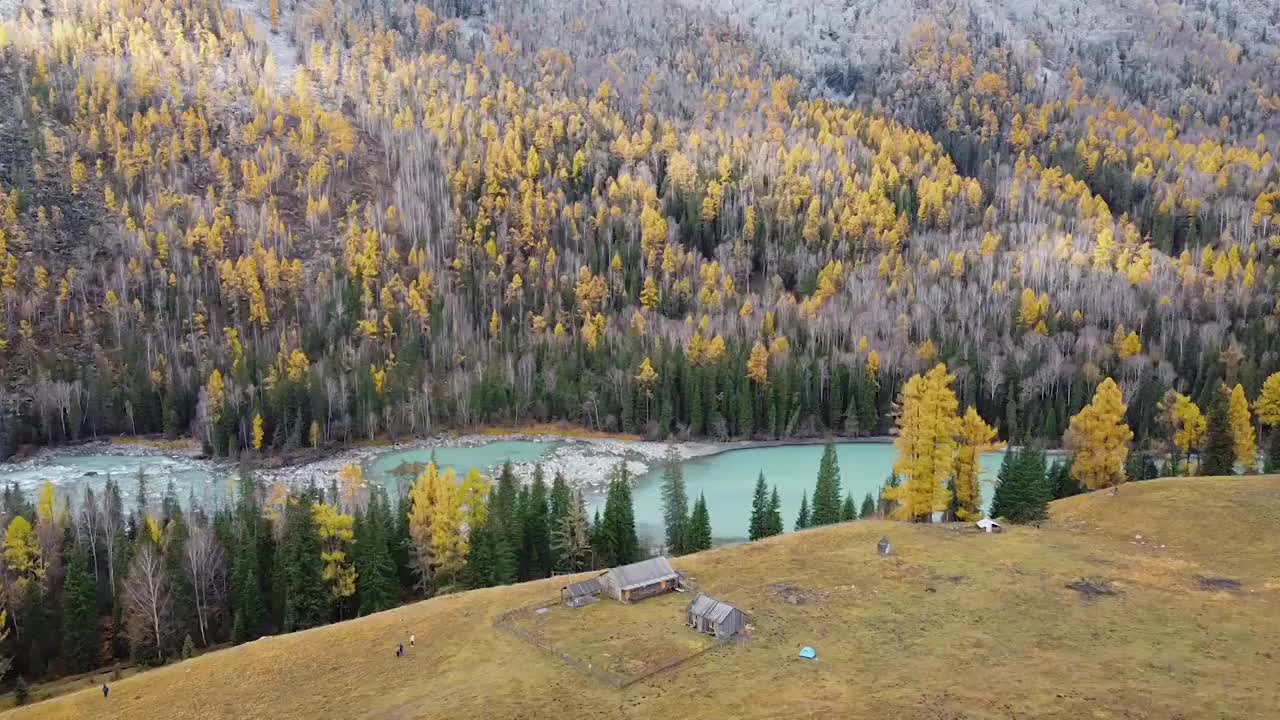 新疆喀纳斯卧龙湾航拍视频下载