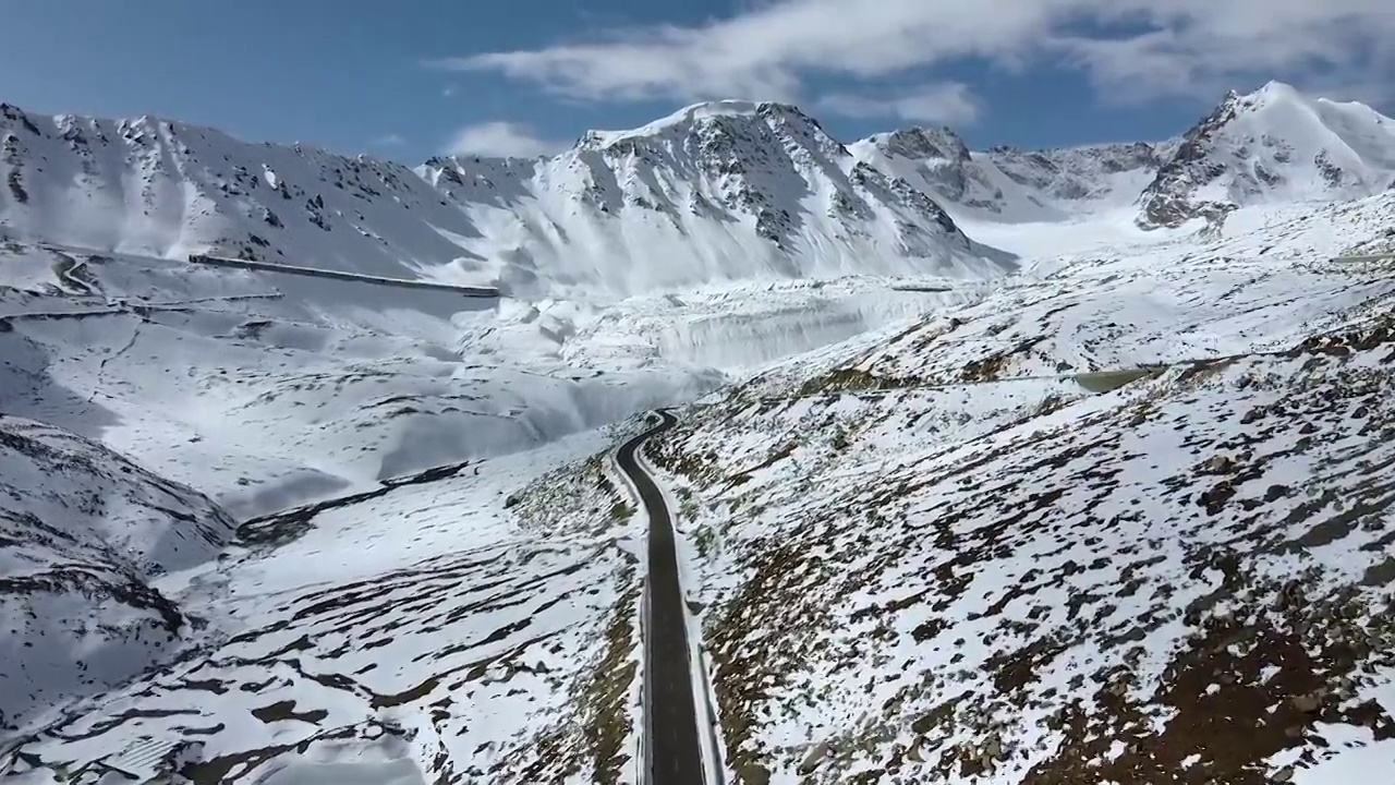 新疆-独库公路航拍-向前视角视频下载