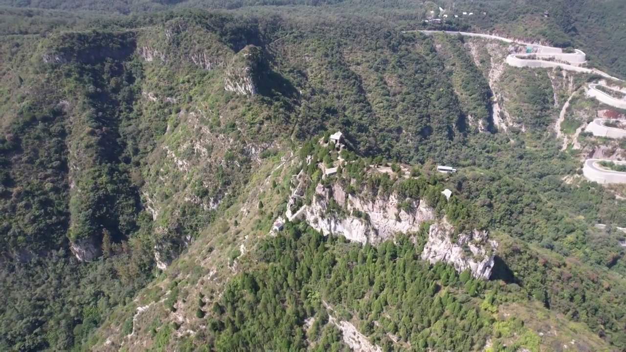 航拍山东青州仰天山视频素材