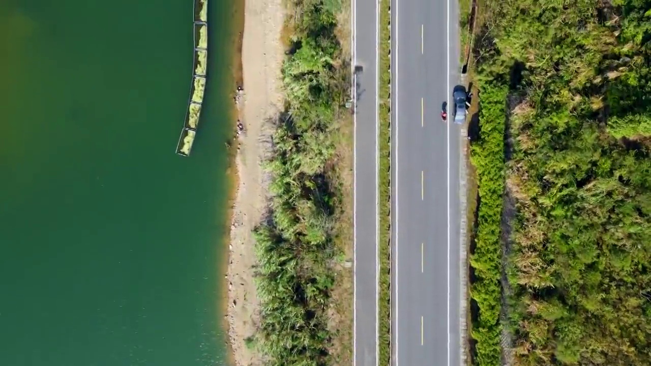 航拍户外盘山公路视频素材