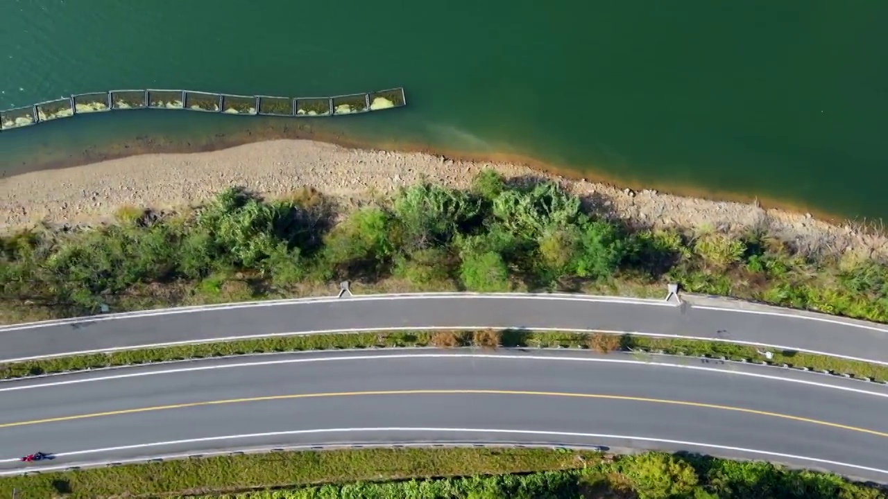 航拍户外盘山公路视频素材