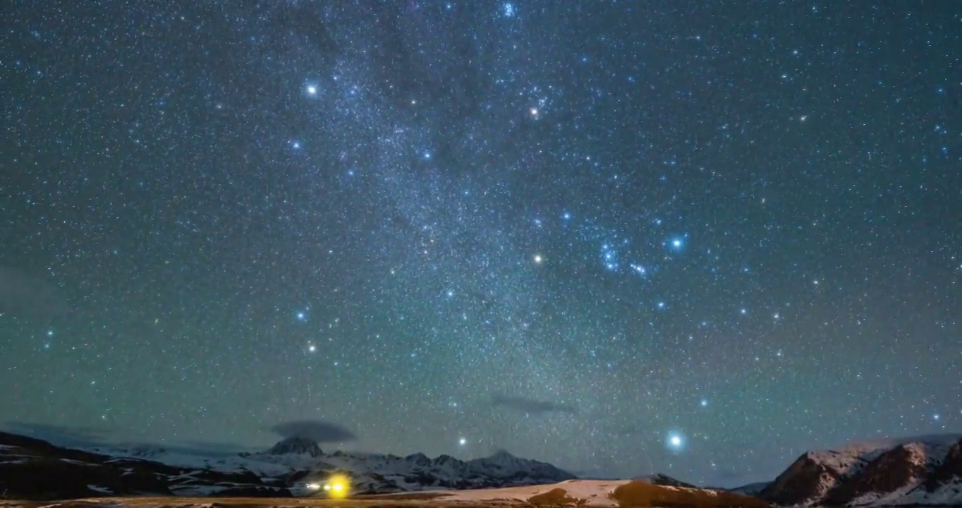 星空延时流星视频素材