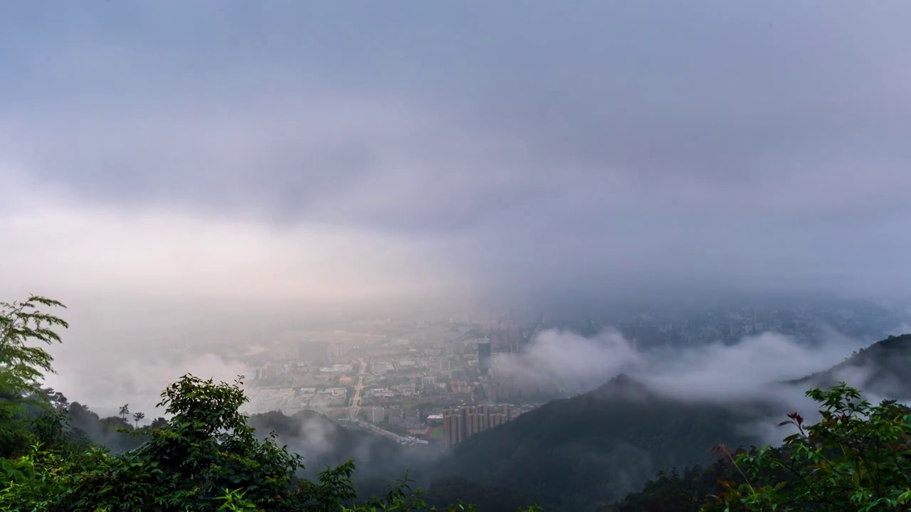 城市云海延时视频素材