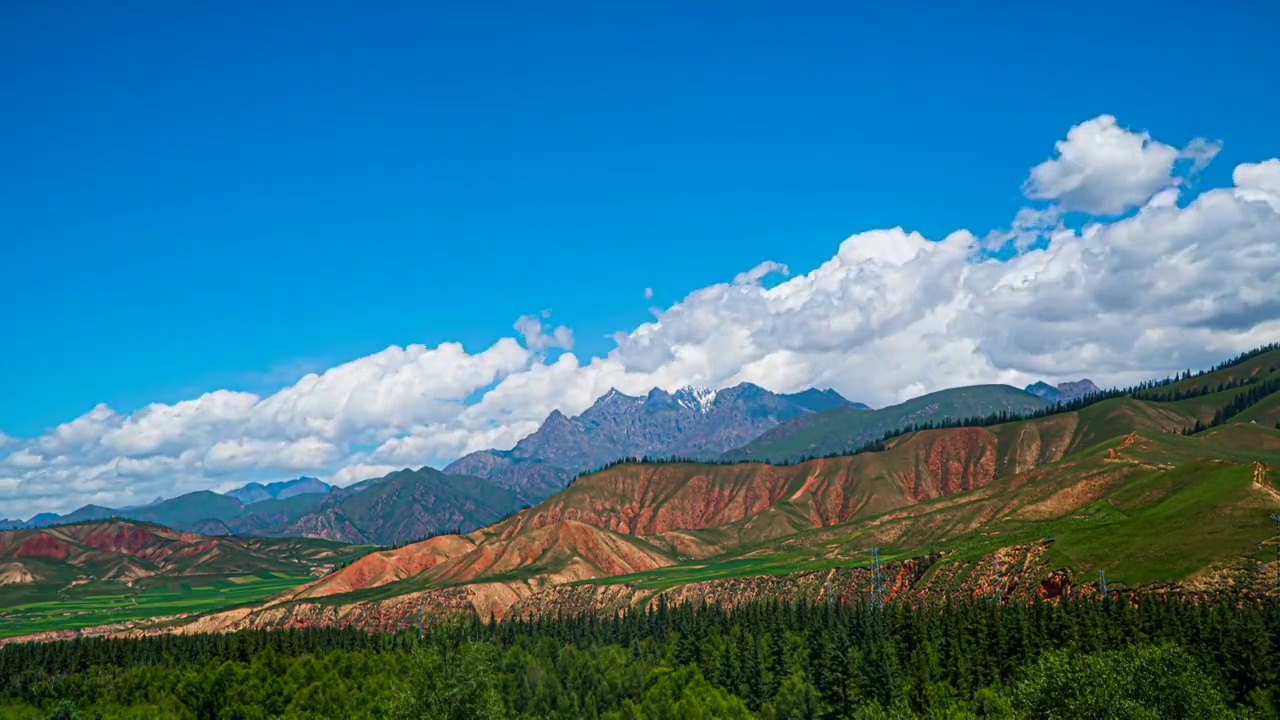 青海祁连山延时摄影视频素材