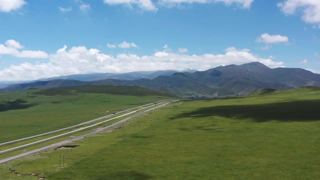 青海果洛：夏季高原草原风光视频素材