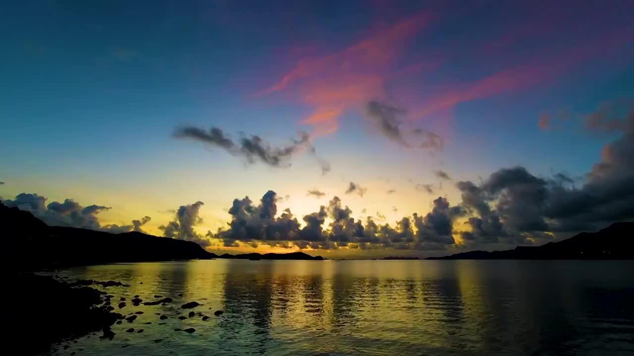 延时摄影——深圳坝光之晨视频素材