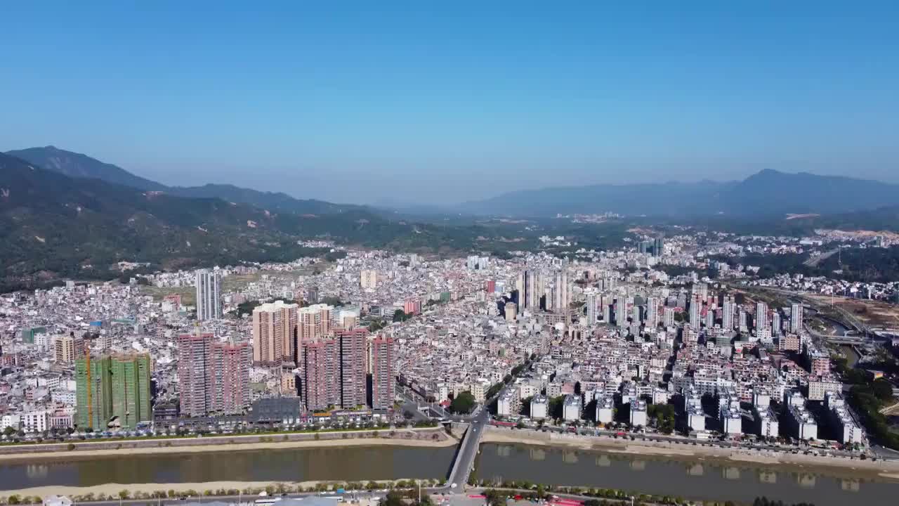 广东省汕尾市陆河县航拍视频视频素材