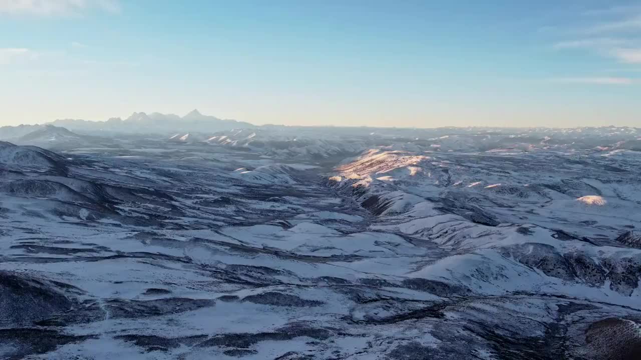 四川川西高原甘孜雪山自然风光视频素材