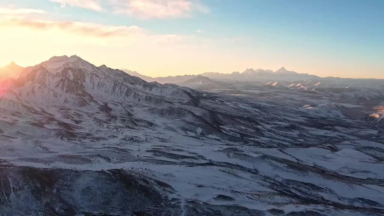 四川川西高原甘孜雪山自然风光视频素材