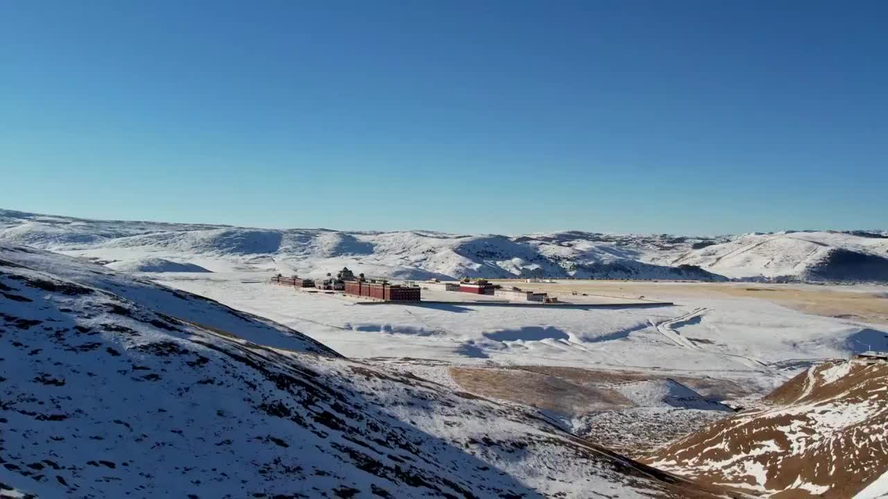 四川川西高原甘孜雪山自然风光视频素材