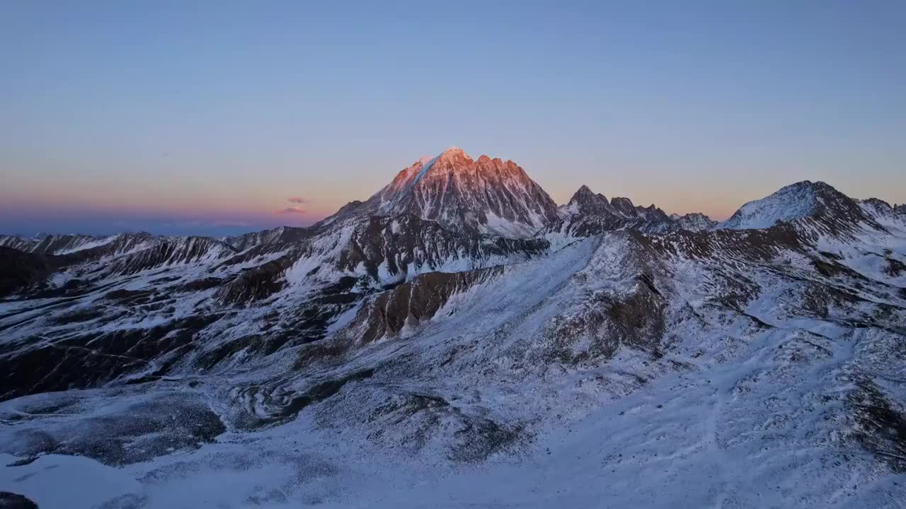 四川川西高原甘孜雪山自然风光视频素材