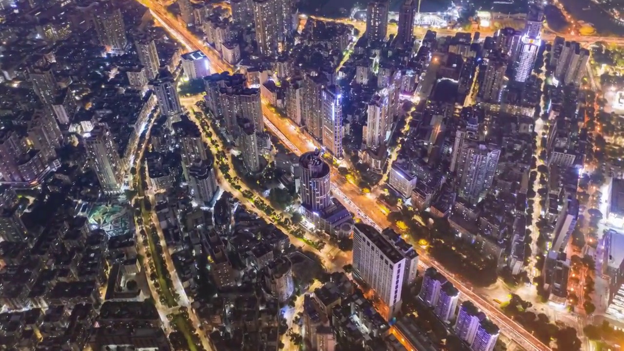 广州城市车流夜景视频素材