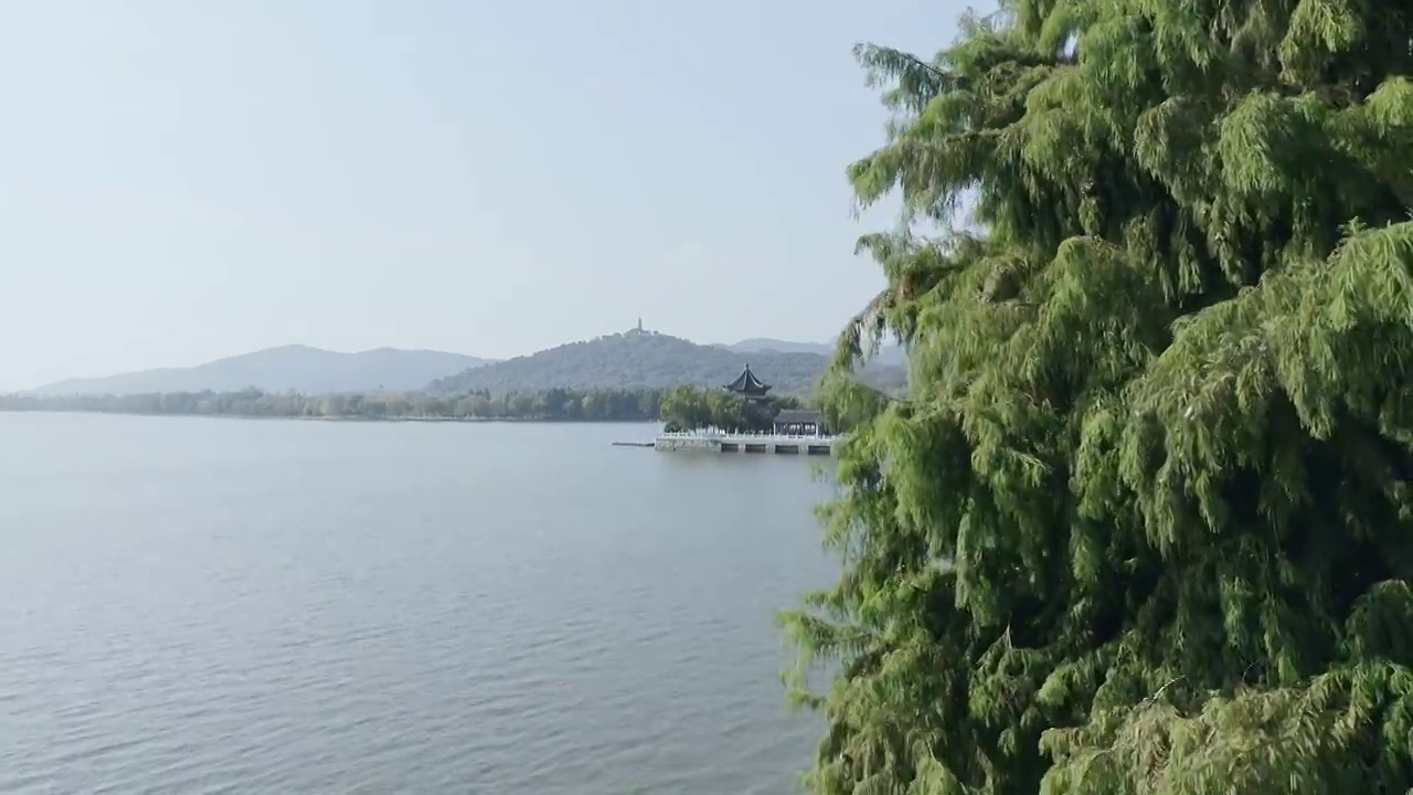 苏州石湖水上建筑视频素材