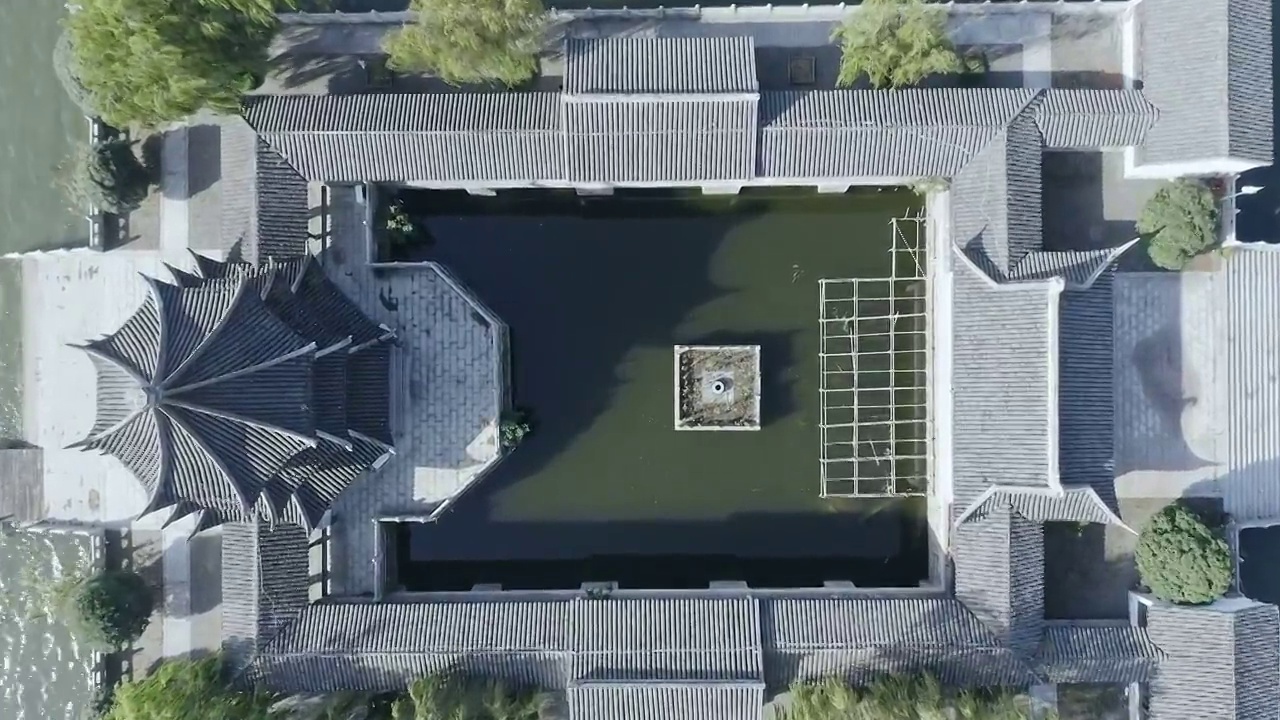 苏州石湖水上建筑视频素材