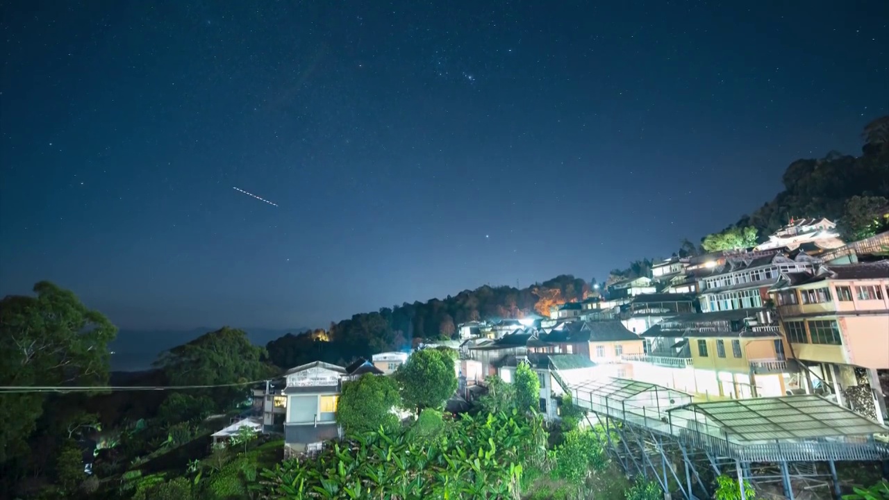 普洱景迈山8K星空延时视频素材