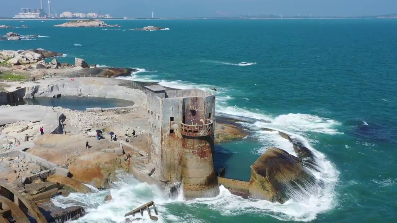 汕尾红海湾遮浪旅游区古堡视频素材