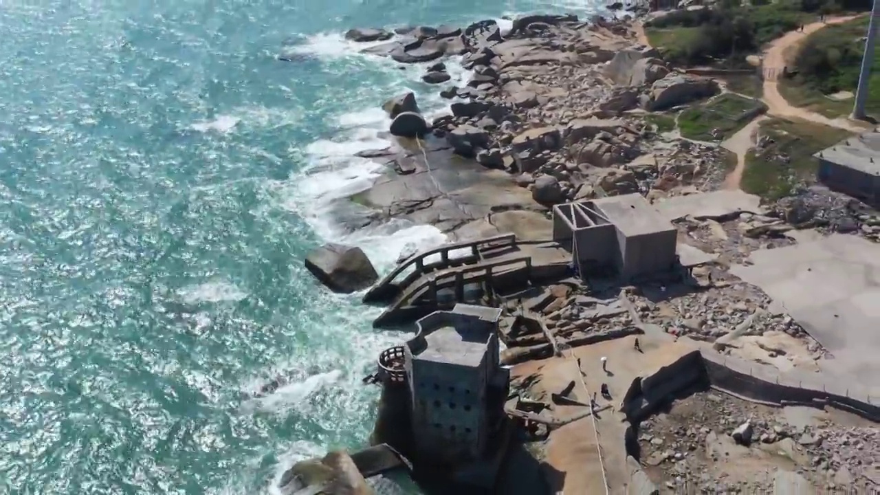 汕尾红海湾遮浪旅游区古堡视频素材