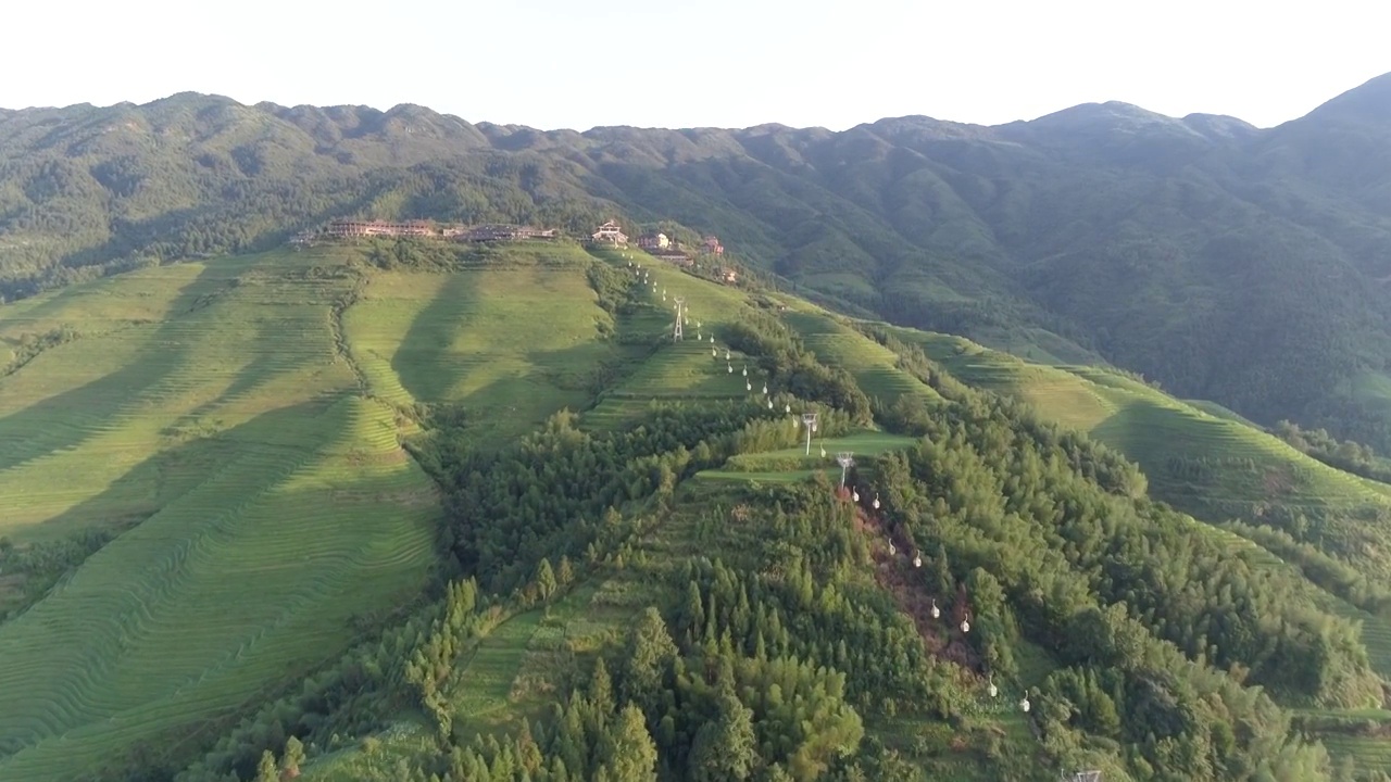 广西桂林龙脊梯田航拍视频素材