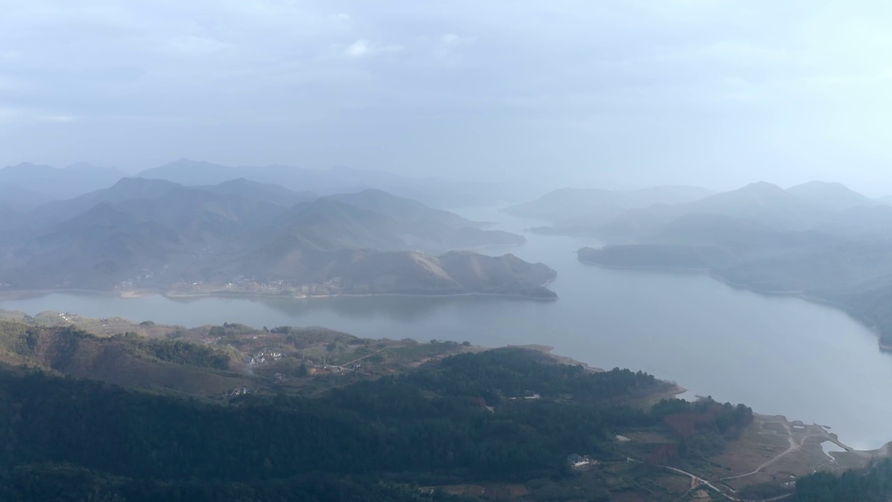 赋石水库,浙江,山清水秀视频素材