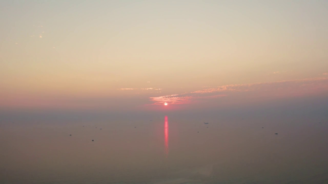 大海边的落日余晖视频素材